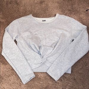 AERIE cropped knot front hoodie